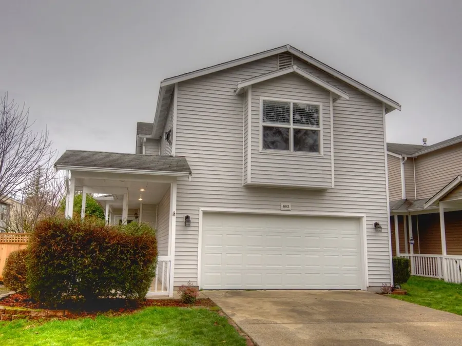 Two-story house with a garage